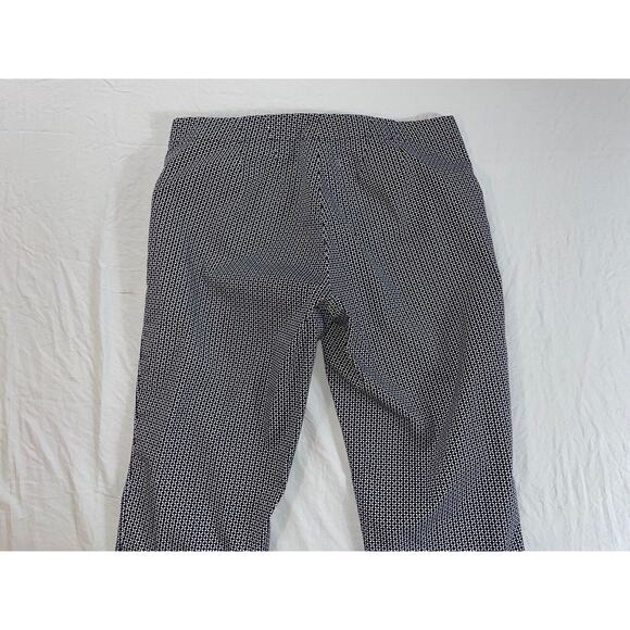 J Jill Lightweight Stretch Cotton Tapered Geometric Pattern Pants. Women's 10. - Picture 8 of 9